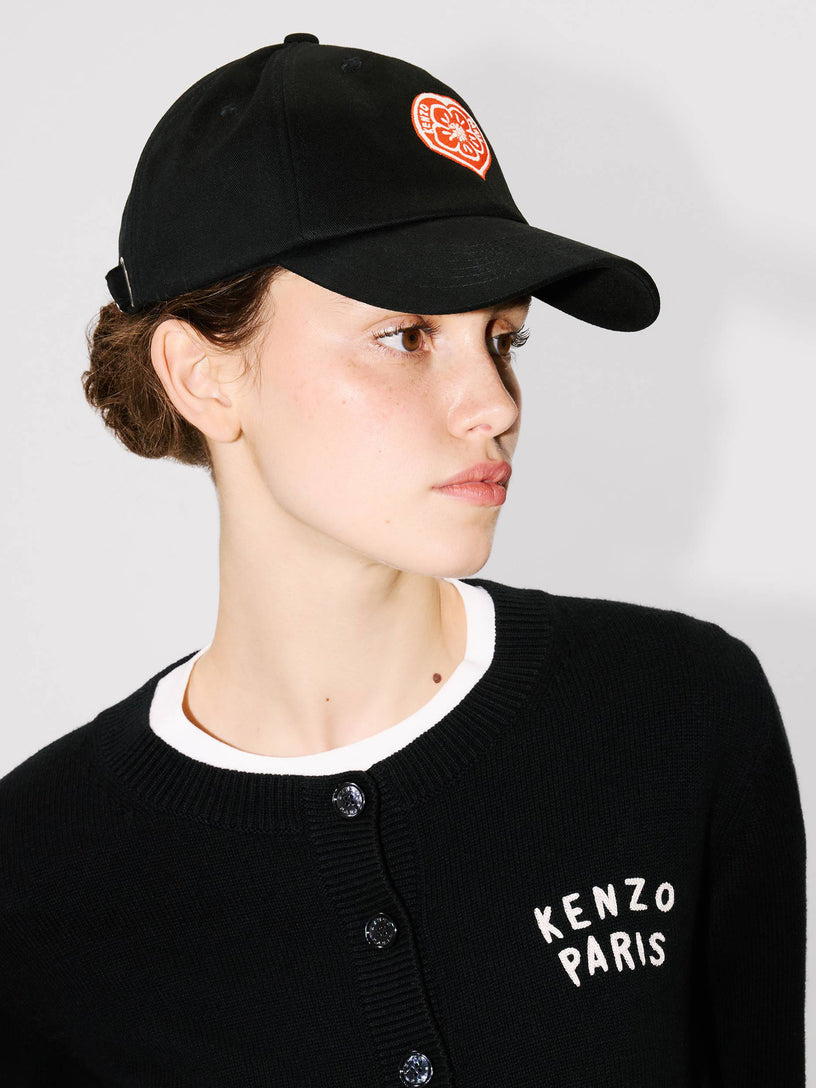 'Kenzo Boke Heart' embroidered cotton cap