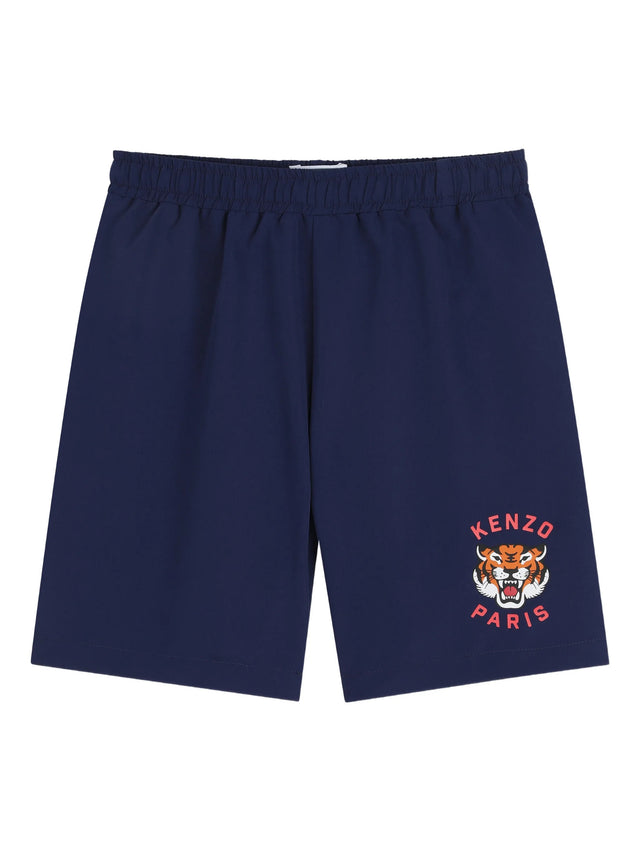 Logo-graphic swim shorts