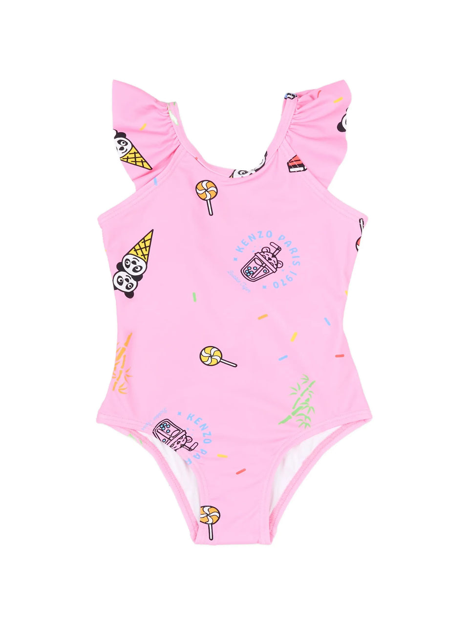 Ruffled printed swimsuit