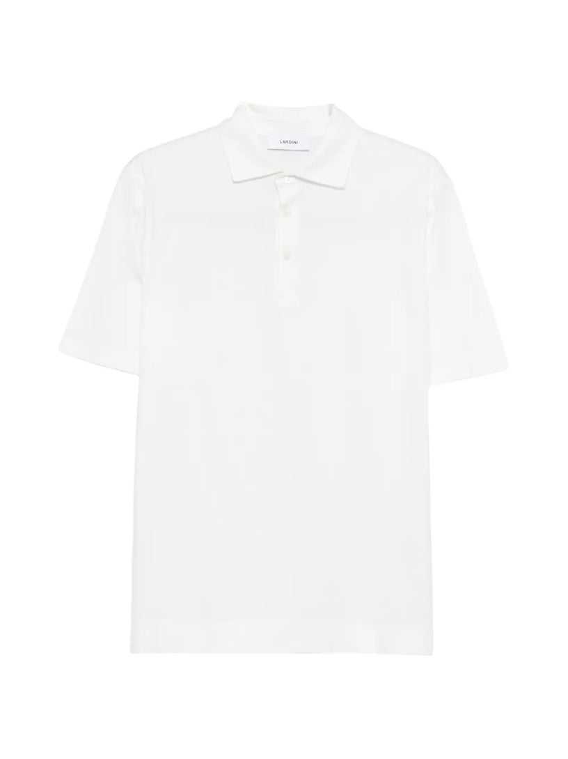 Cotton and silk blend polo shirt