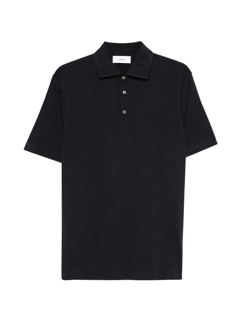 Cotton and silk blend polo shirt