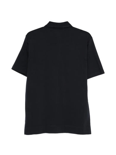 Cotton and silk blend polo shirt