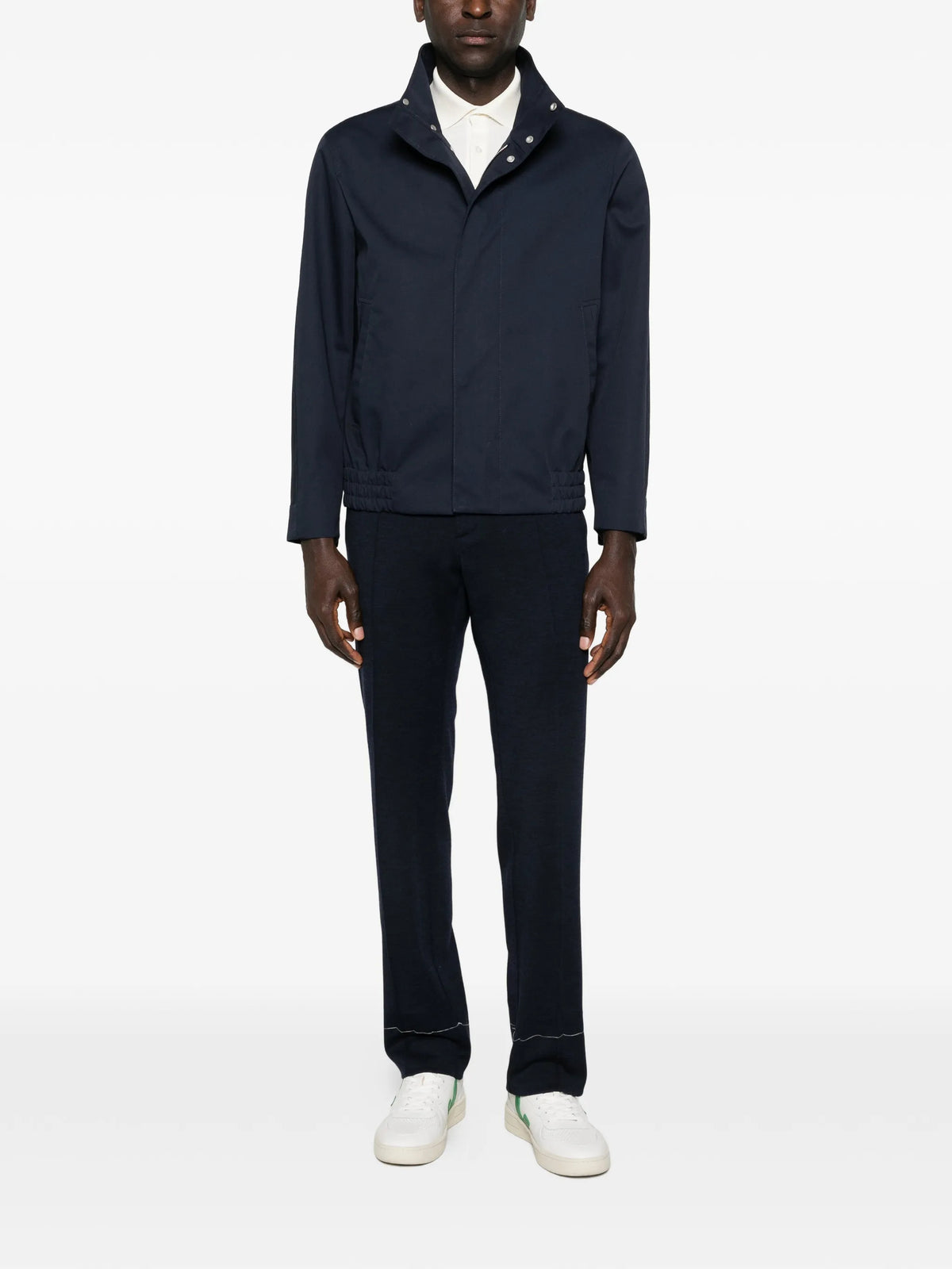 Jacket with zip and buttons
