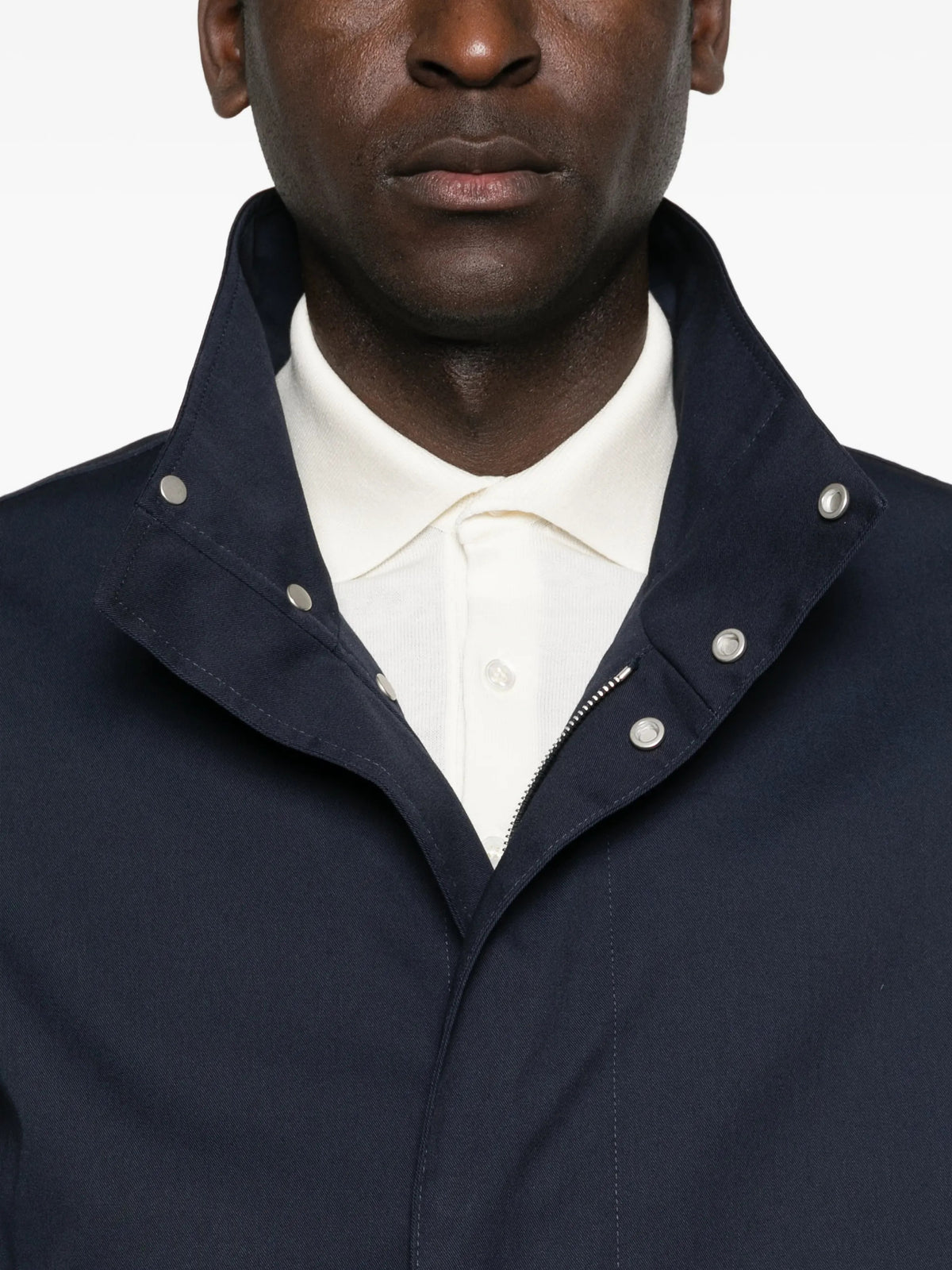 Jacket with zip and buttons