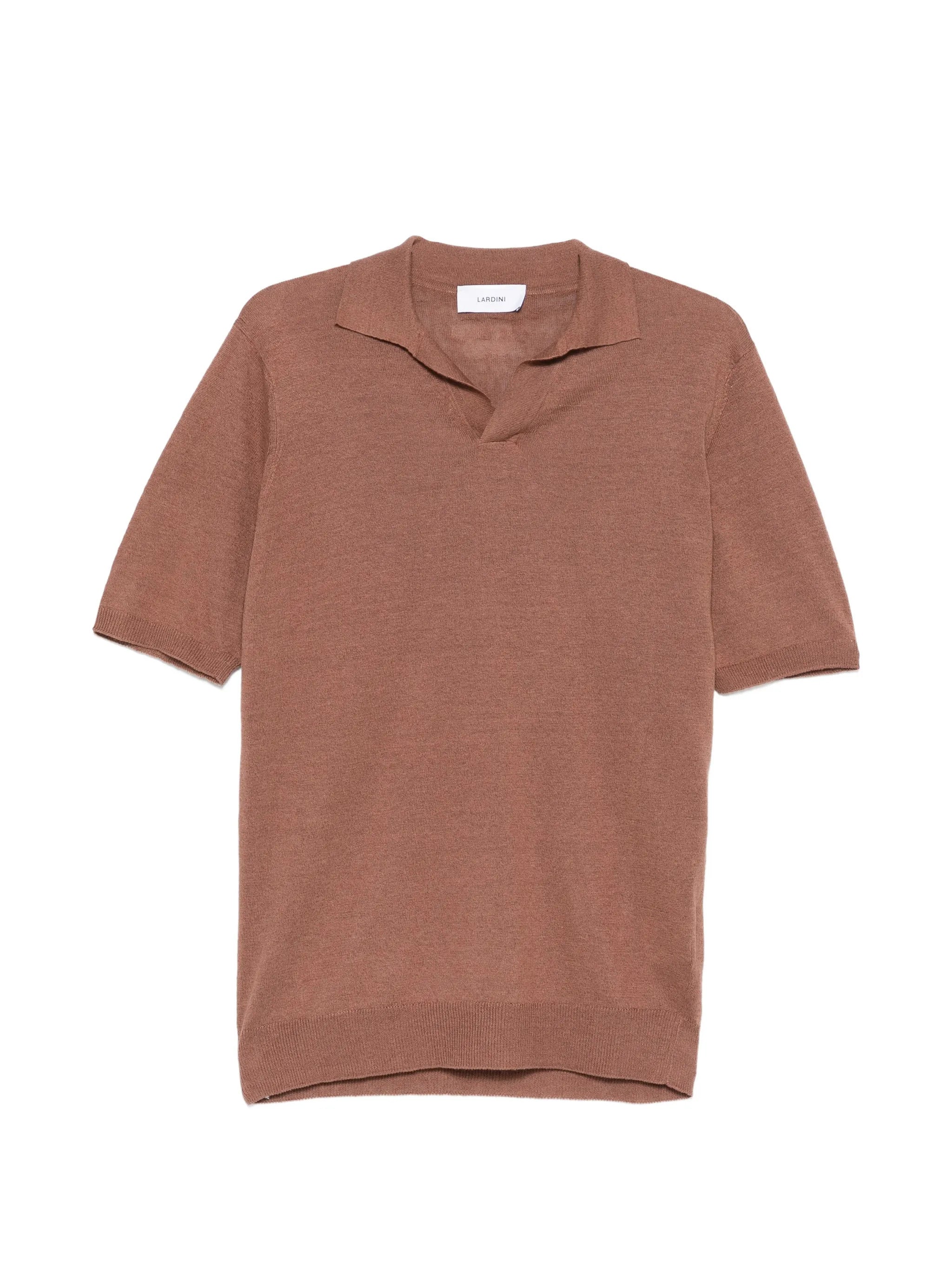 トップス LARDINI wool cotton brown best LARDINI Polo shirt in brown | Grifo210