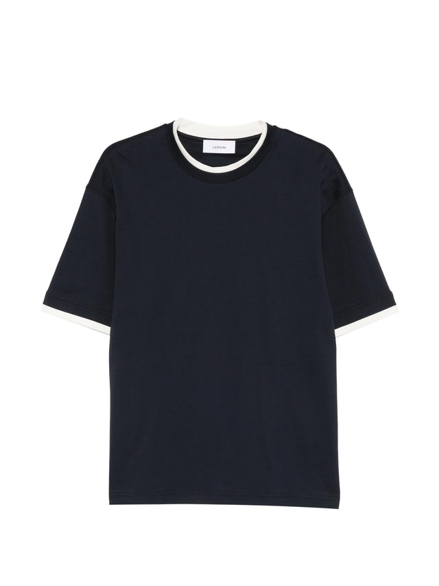 Contrasting-trim T-shirt