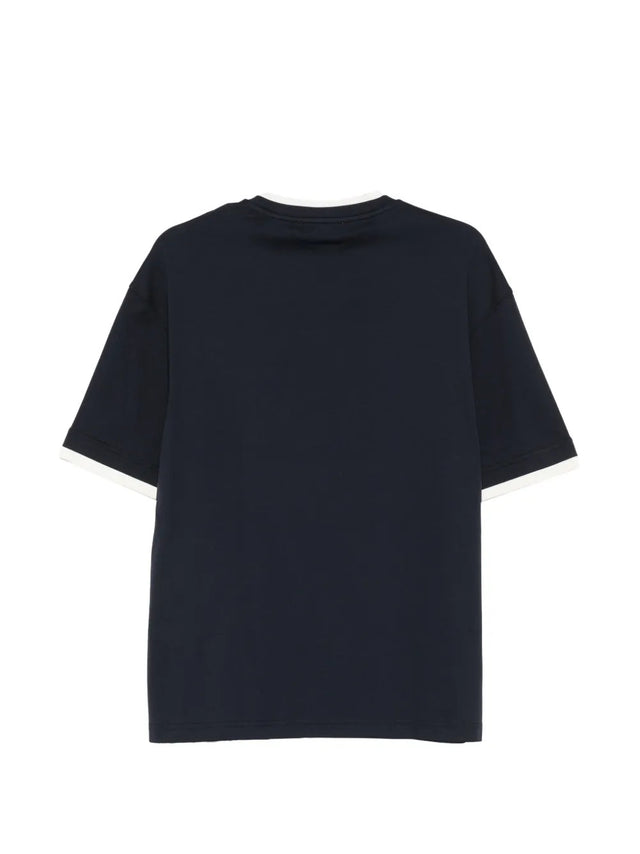 Contrasting-trim T-shirt