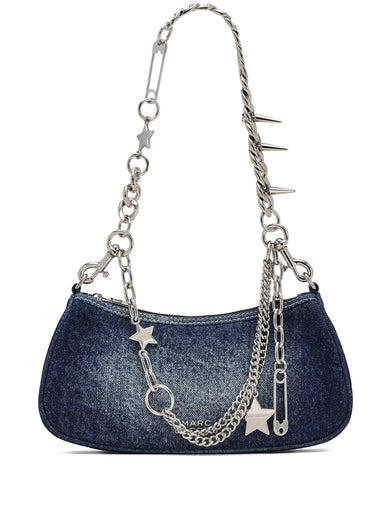 The Faded Denim Charm Shoulder Bag