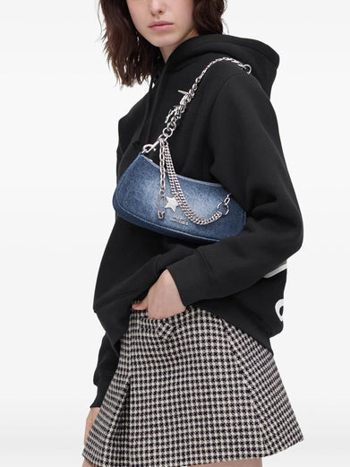 The Faded Denim Charm Shoulder Bag