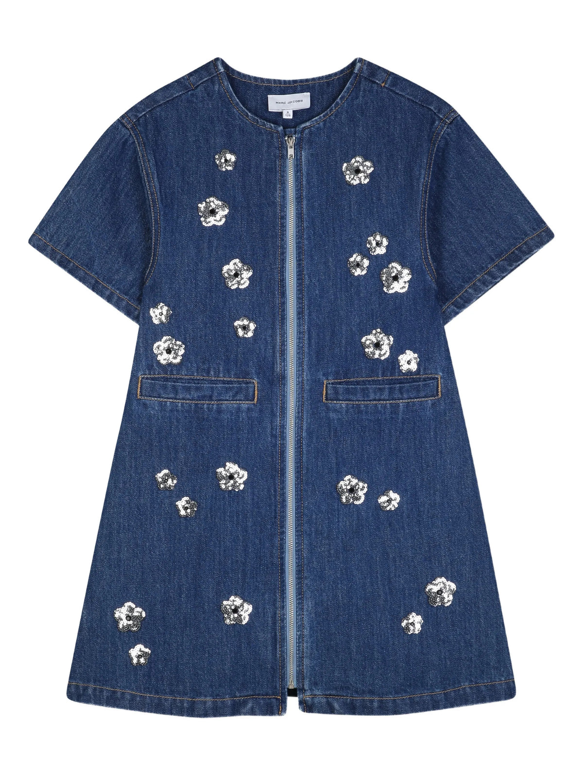 Floral-print zip-fastening dress