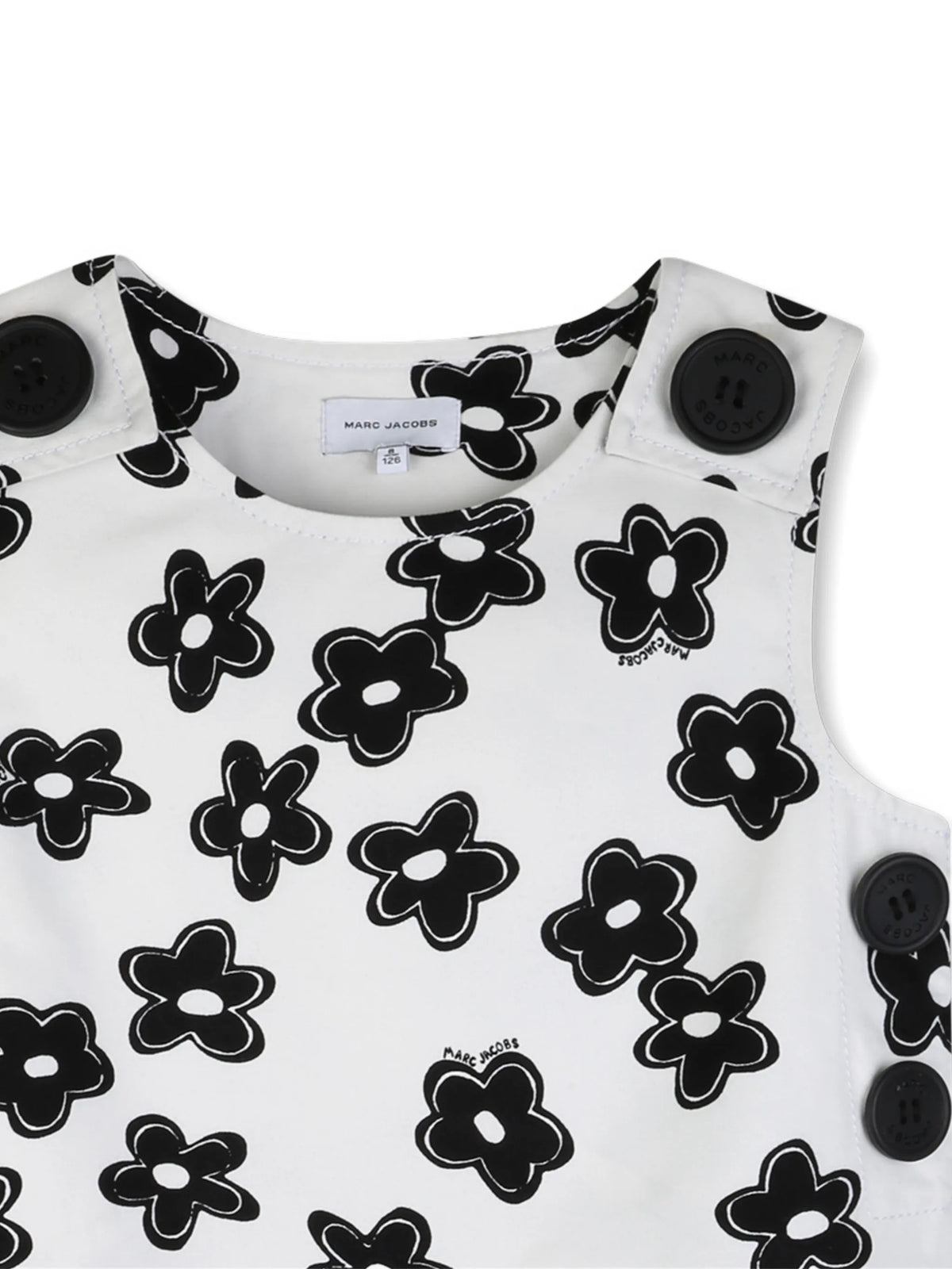 Floral-print button-detail dress