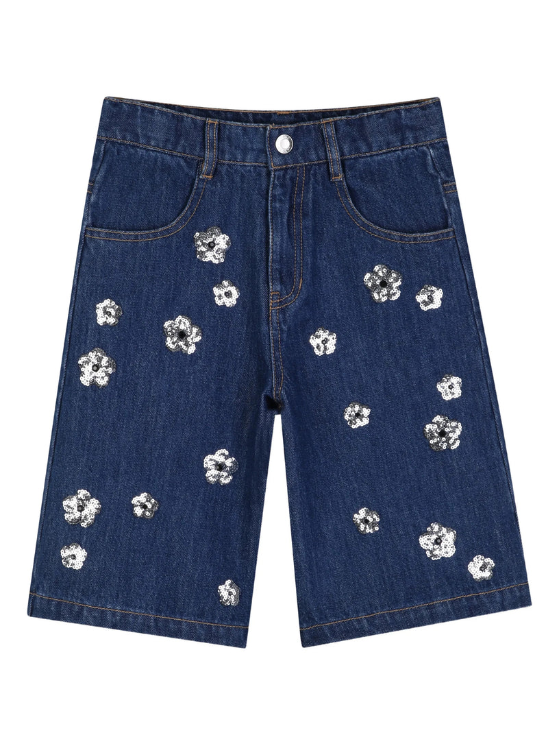Floral-embellished shorts