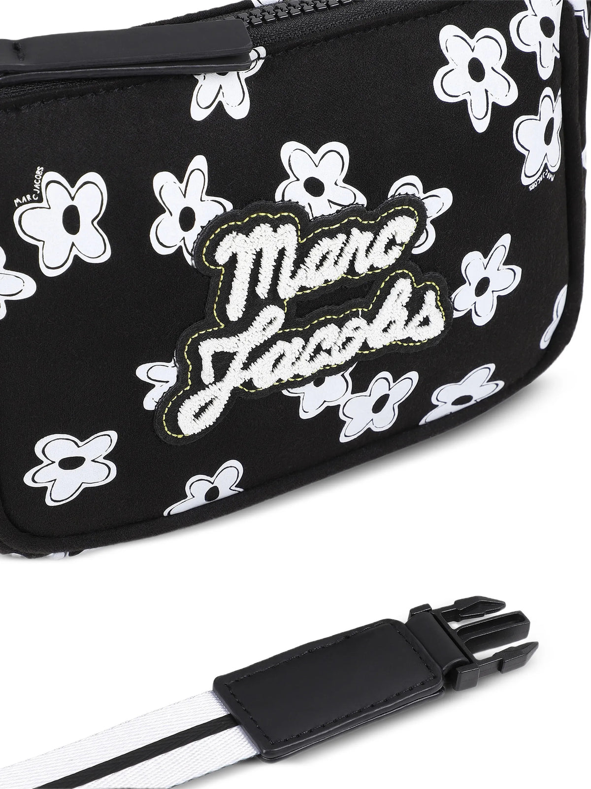Floral-print logo cross body bag