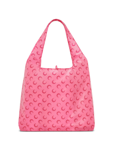 Borsa shopping trasparente con stampa luna