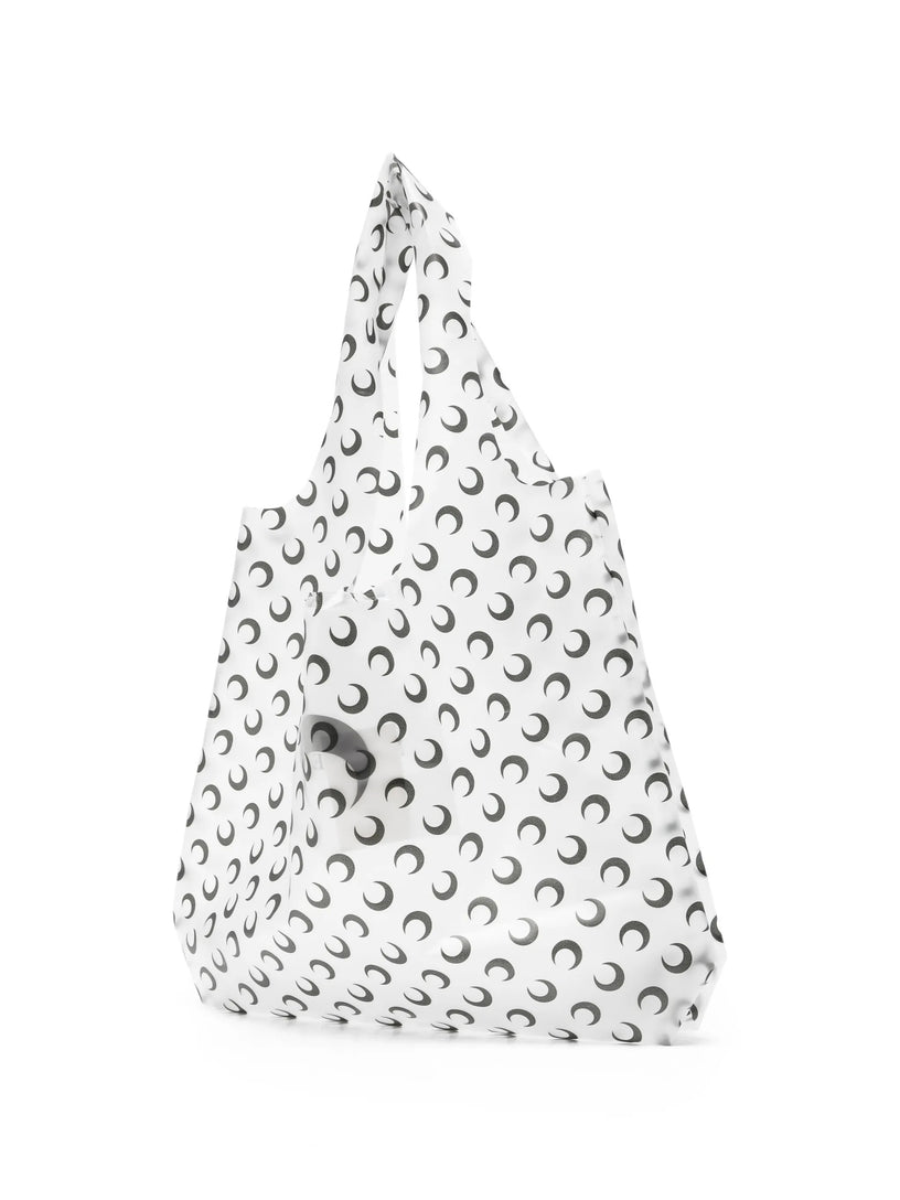 Borsa shopping trasparente con stampa luna