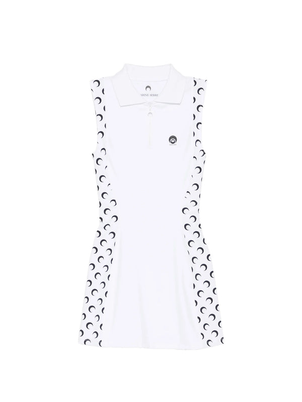 Athleisure polo mini dress with moon inserts