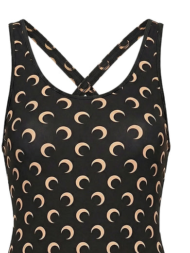 Costume intero con stampa luna