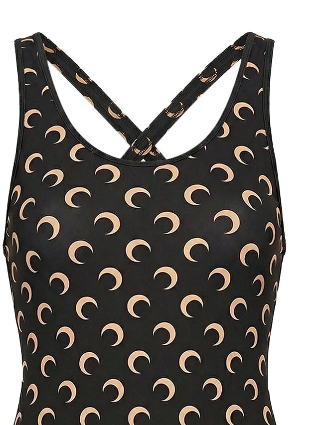Costume intero con stampa luna