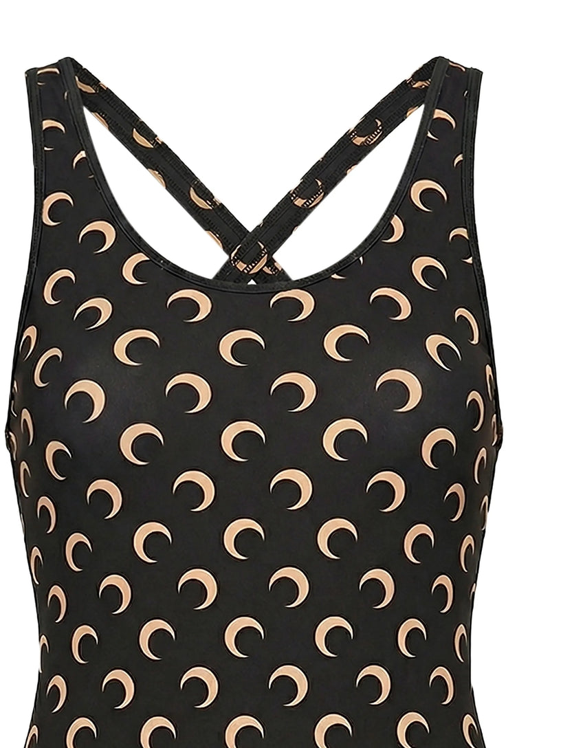 Costume intero con stampa luna
