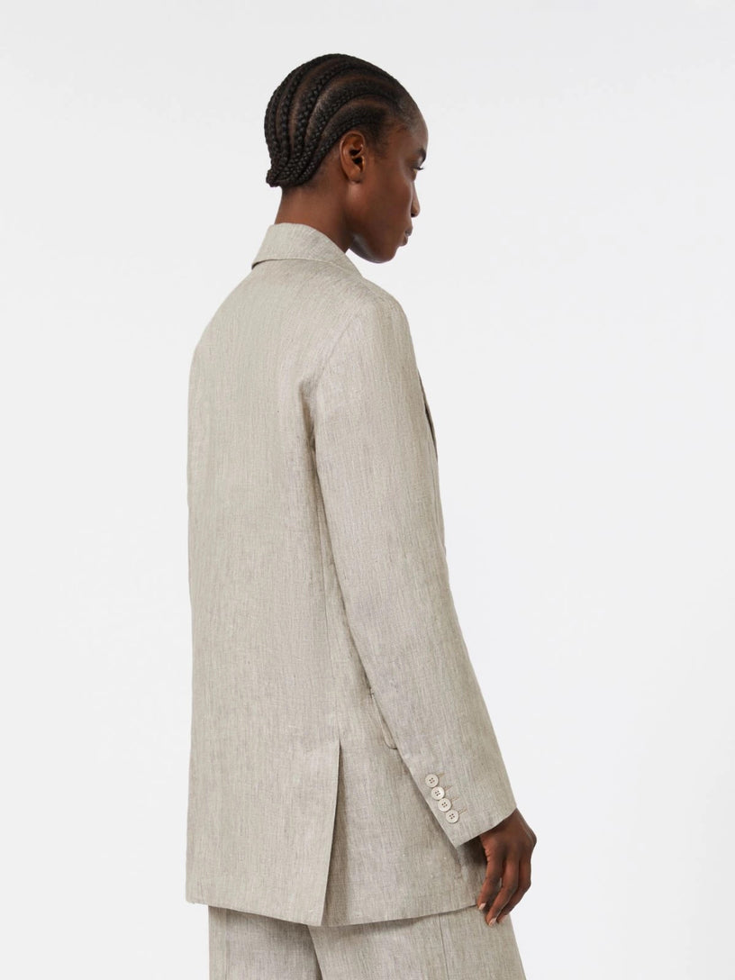 Olimpia Chevron Linen Jacket