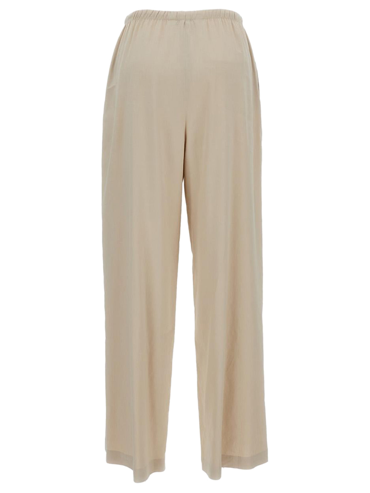 Pantaloni in tela di lino e viscosa