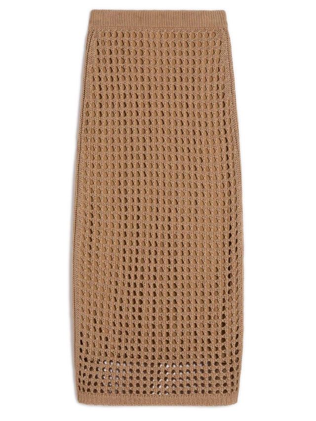 Mesh cotton skirt