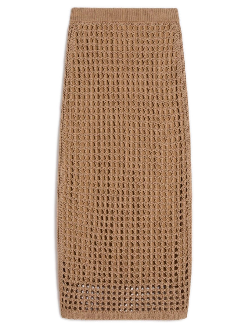Mesh cotton skirt