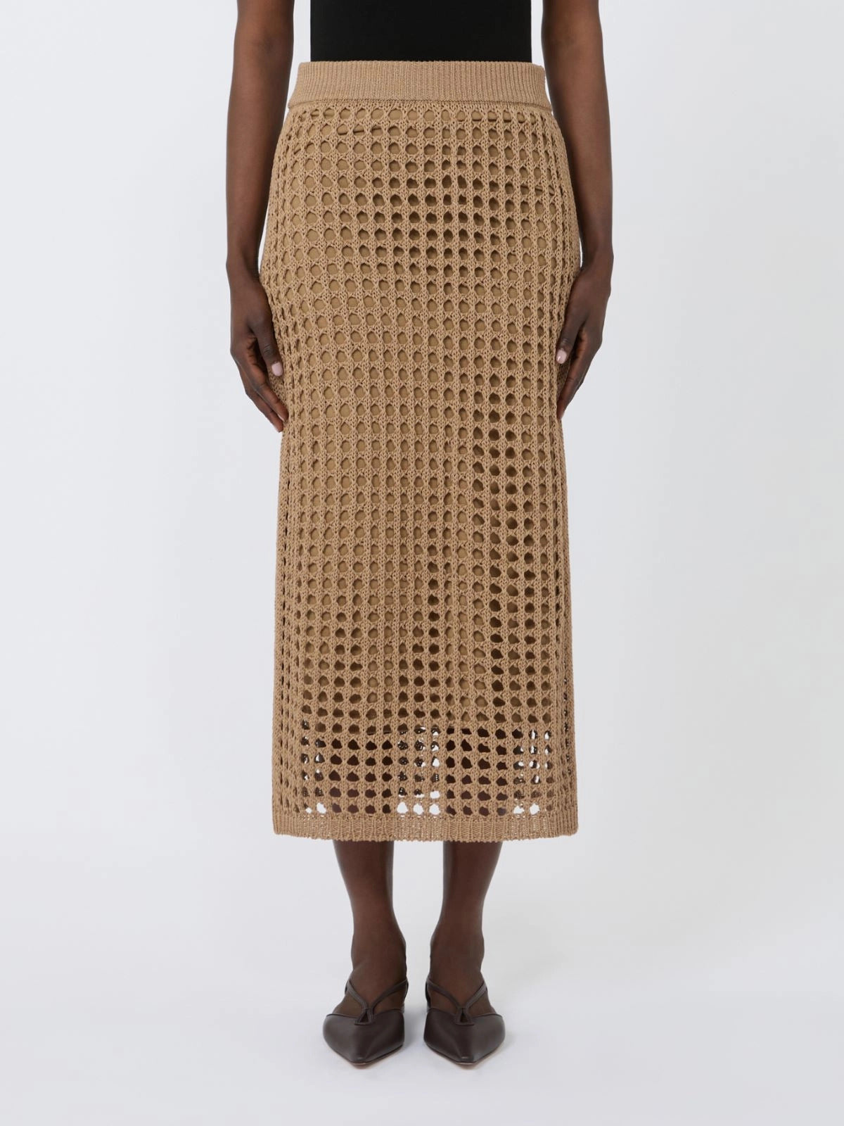Mesh cotton skirt