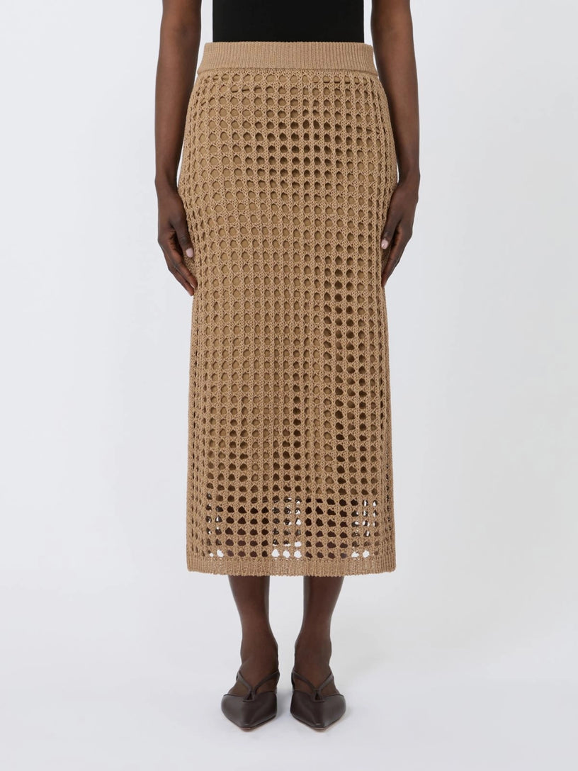 Mesh cotton skirt