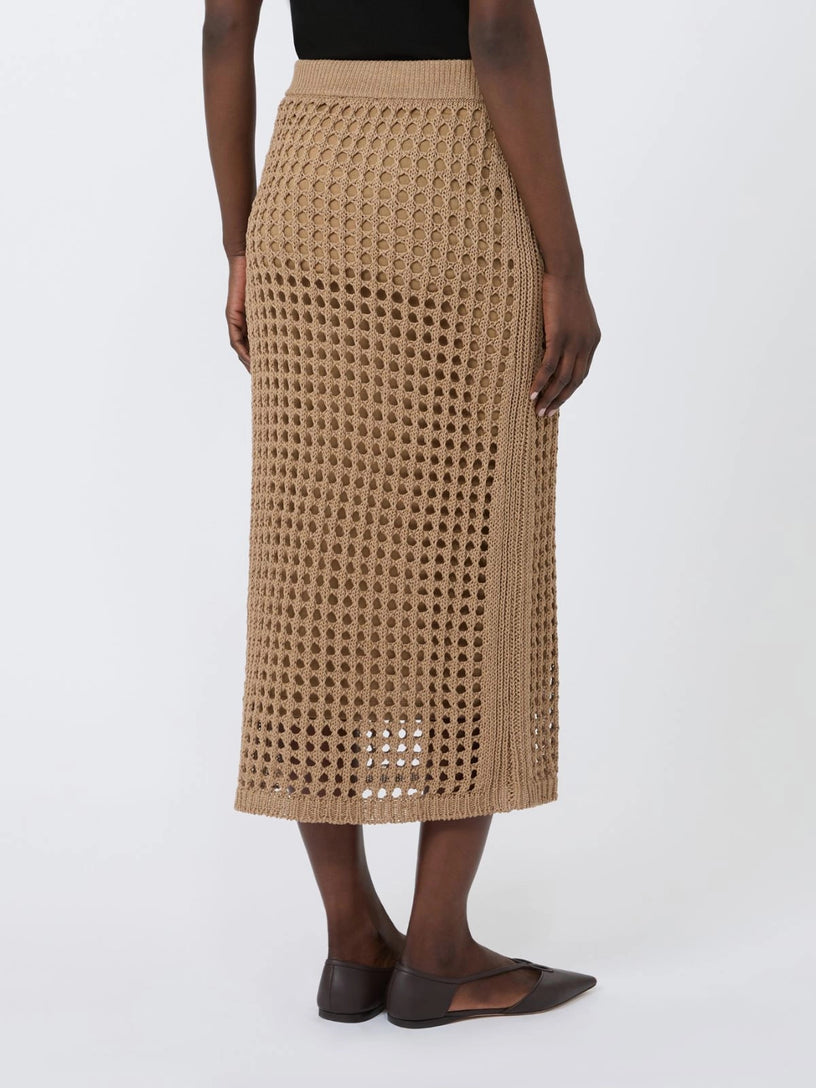 Mesh cotton skirt