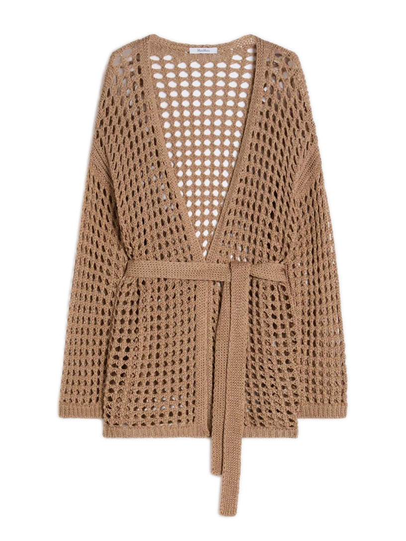 Mesh cotton cardigan