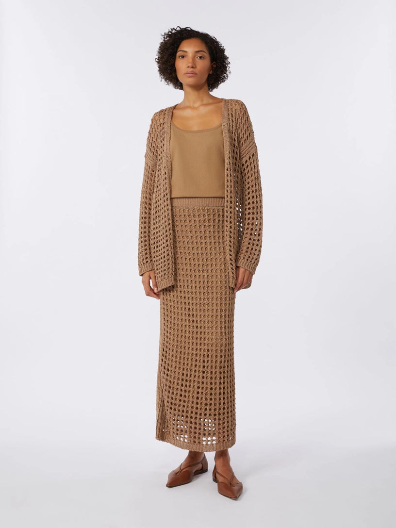 Mesh cotton cardigan