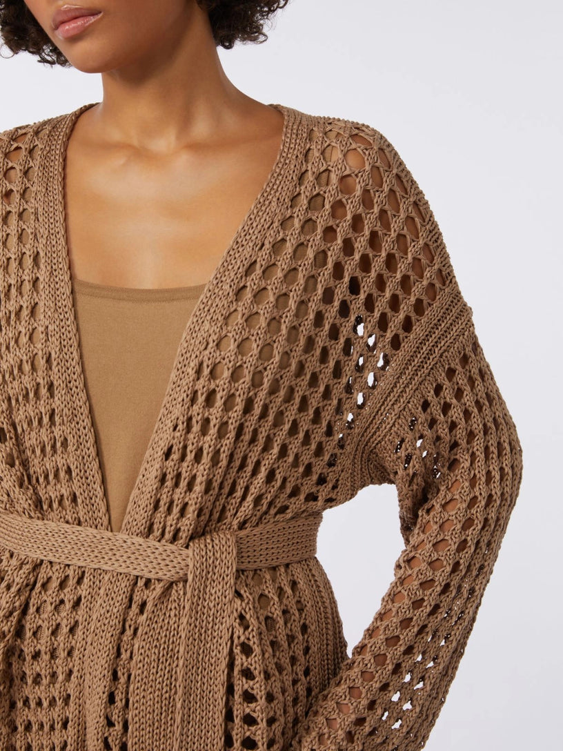 Mesh cotton cardigan