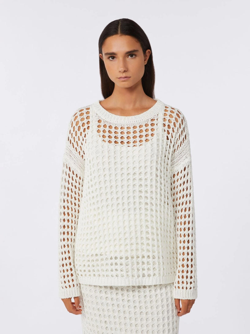 Cotton mesh jumper