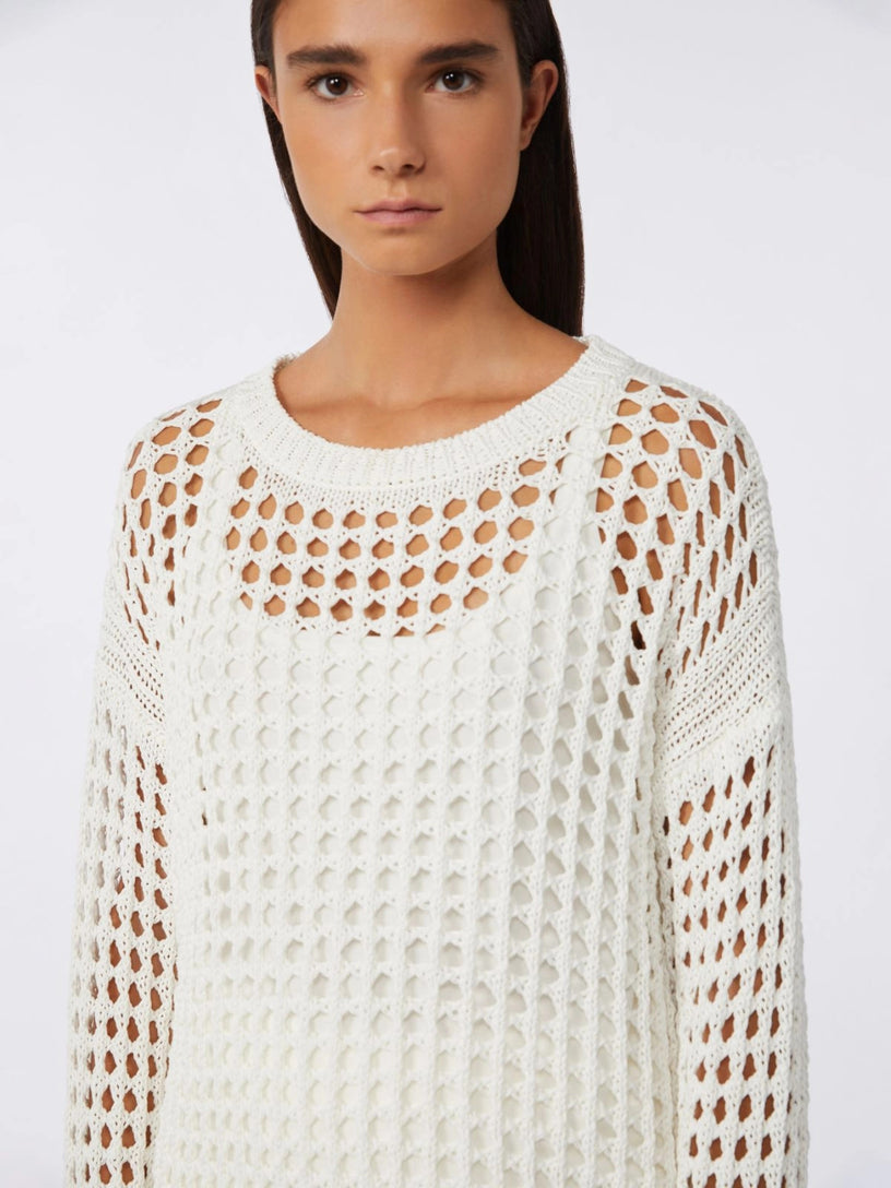 Cotton mesh jumper