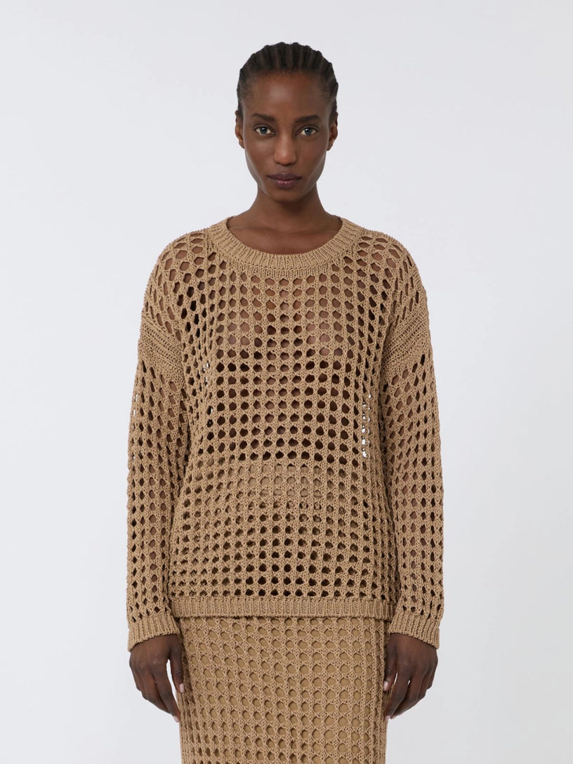 Cotton mesh jumper