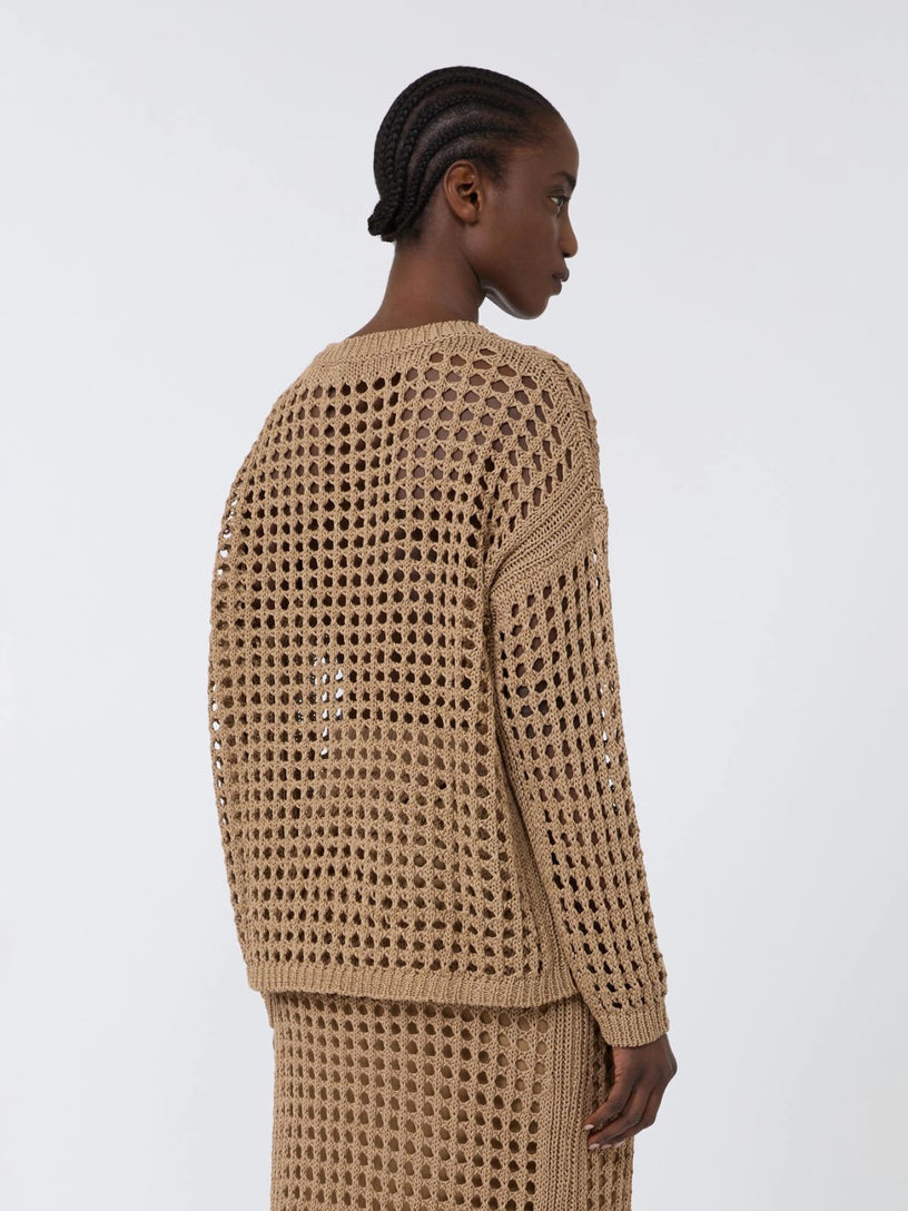 Cotton mesh jumper