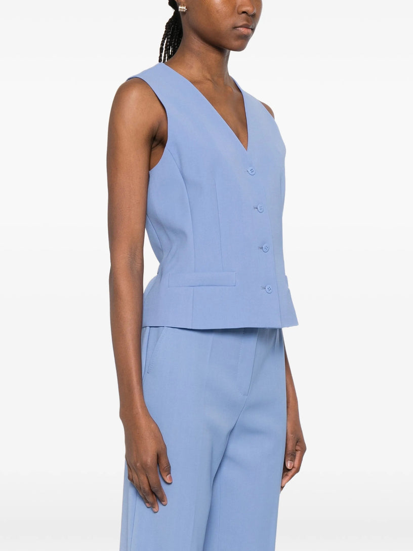 Mstmadia vest in wool crepe