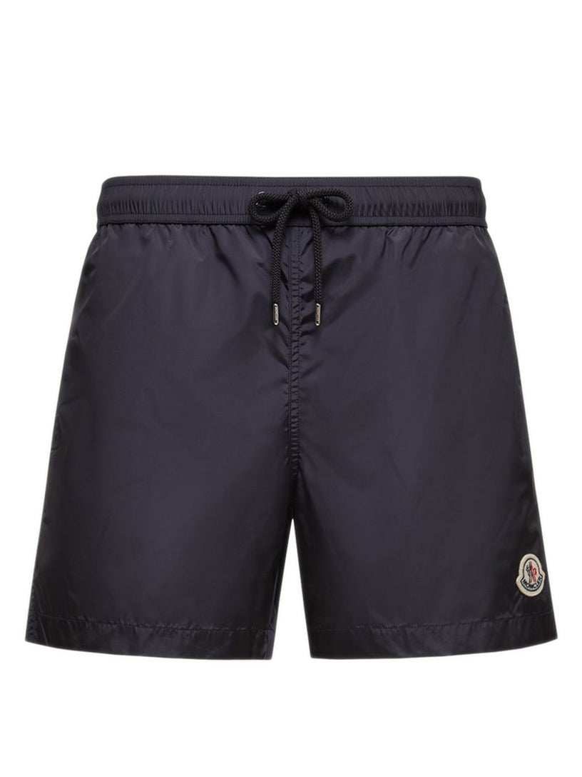 Swim shorts with logo patch