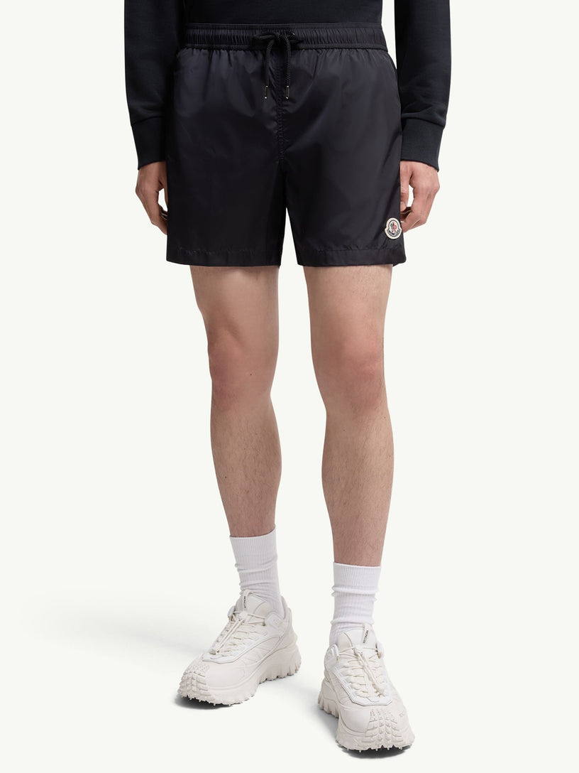 Swim shorts with logo patch