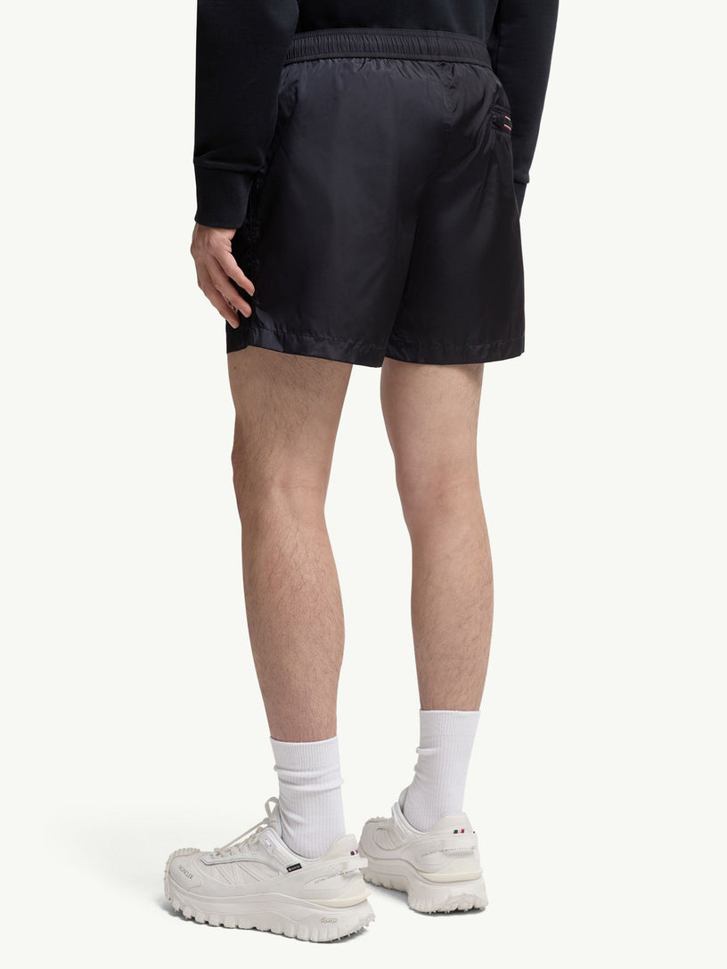 Swim shorts with logo patch