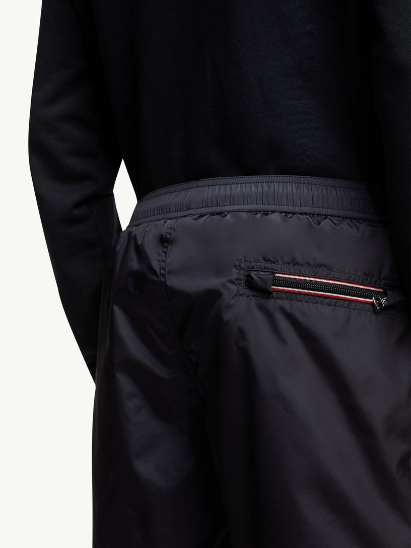 Swim shorts with logo patch