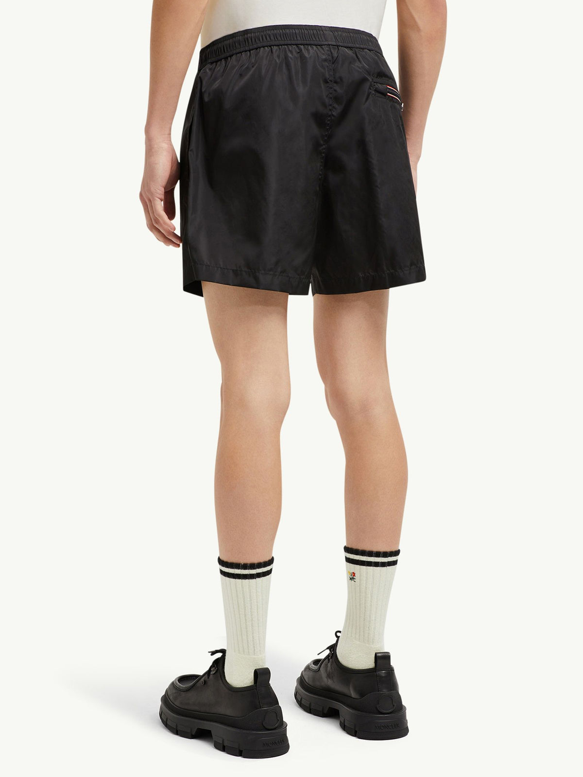 Swim shorts with logo patch