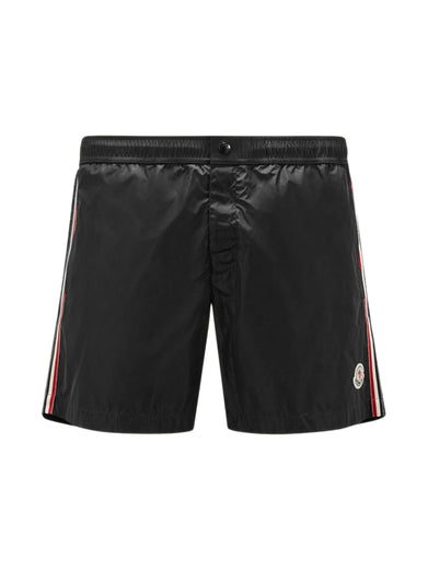 Swim shorts with tricolor trim