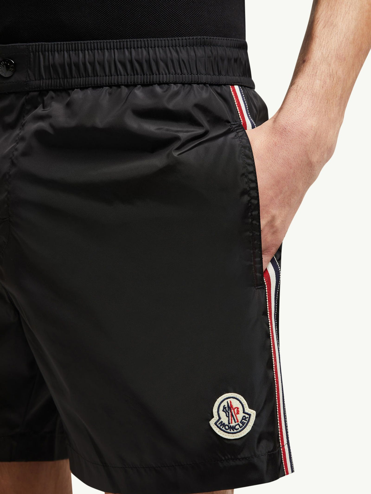 Swim shorts with tricolor trim