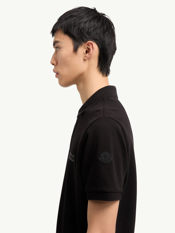 Cotton pique polo shirt with logo