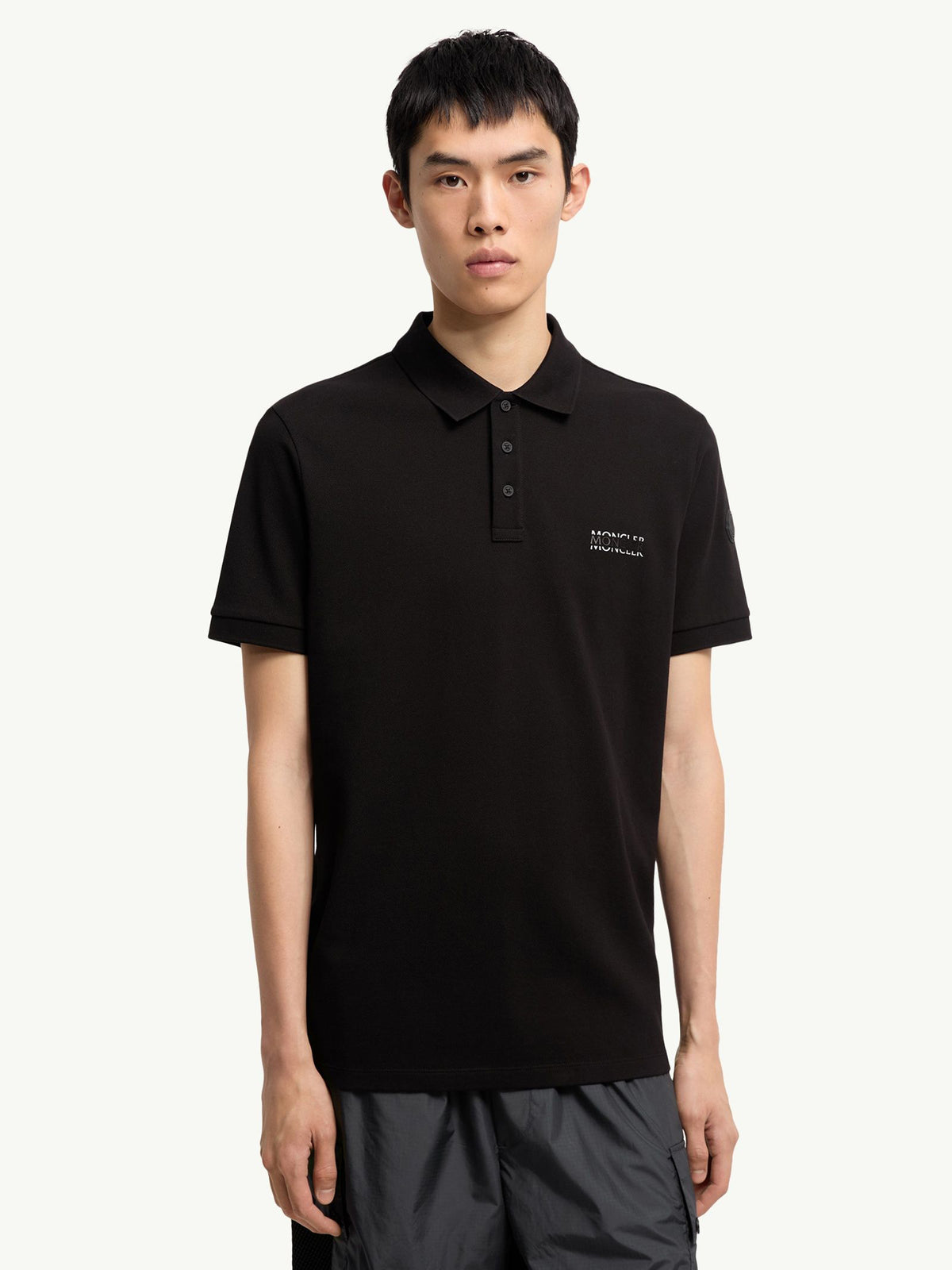 Cotton pique polo shirt with logo