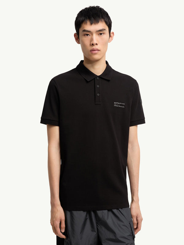 Cotton pique polo shirt with logo