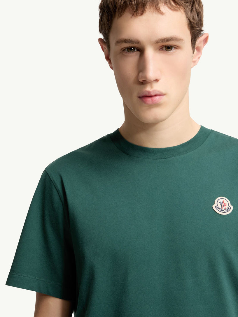 Cotton T-shirt with logo patch (Set of three)