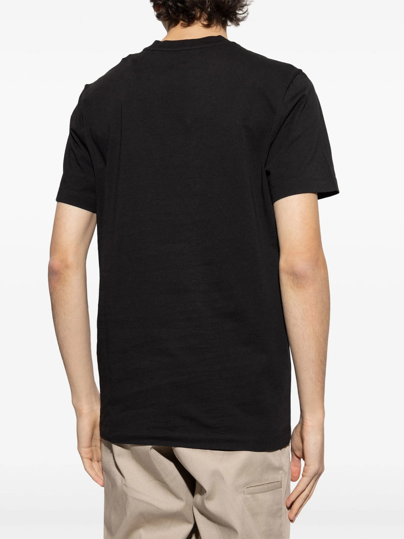 Cotton T-shirt with logo patch (Set of three)
